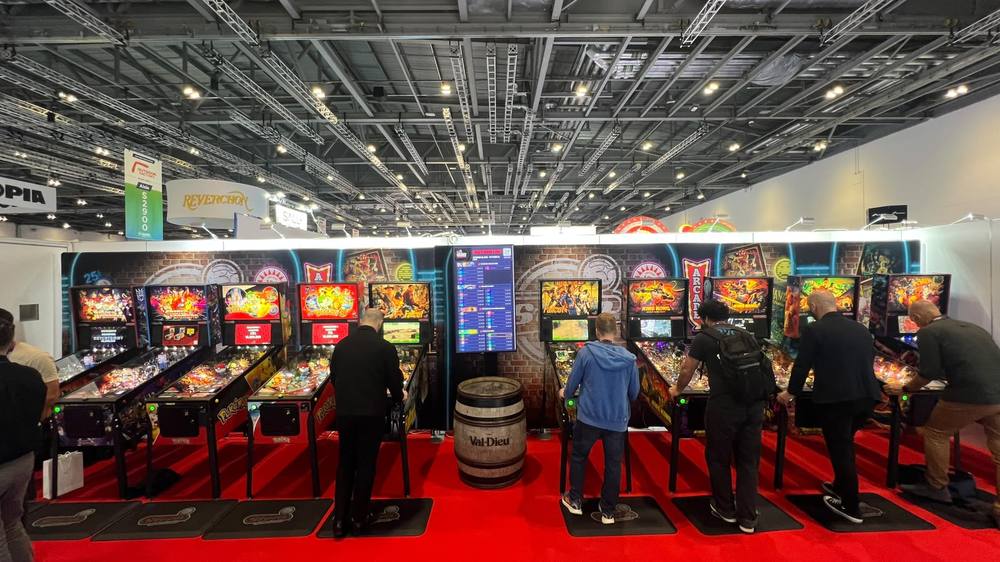 Classic pinball machines row