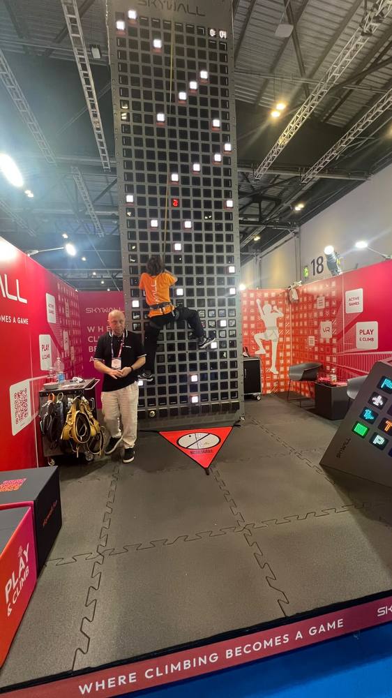 SkyWall interactive climbing
